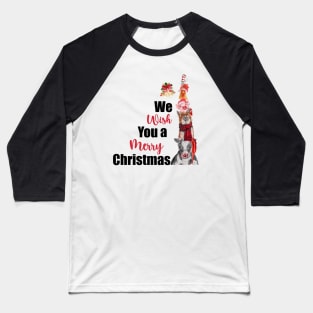 We Wish You A Merry Christmas Baseball T-Shirt